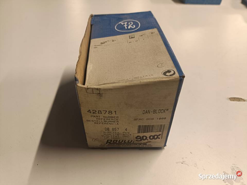 Peugeot 505 PRZEDNIE KLOCKI HAMULCOWE przód Rudka