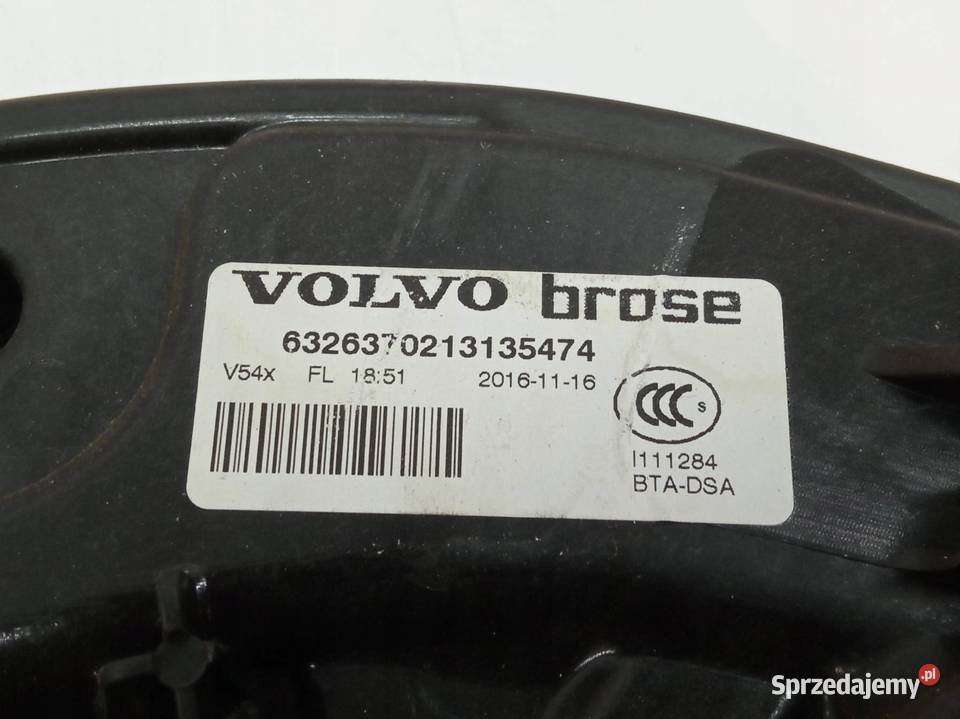 MECHANIZM SZYBY LEWY PRZÓD 31378592 Volvo S90 II Wyposażenie wnętrza
