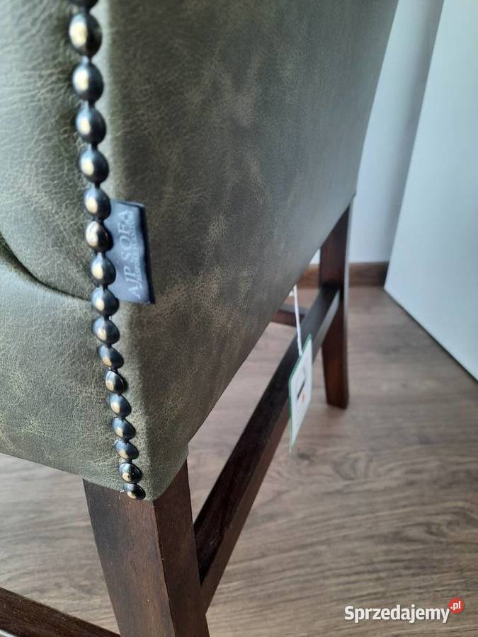 Fotel stacjonarny Chesterfield Włoska postarzana wielkopolskie Poznań