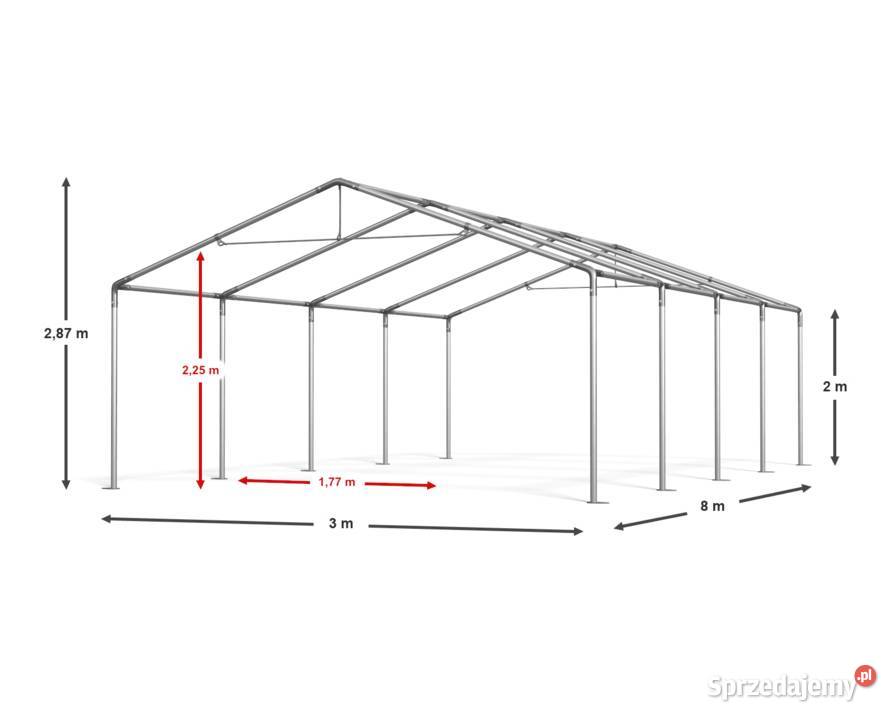3x8x2m Namiot ogrodowy imprezowy pawilon Kraków sprzedam