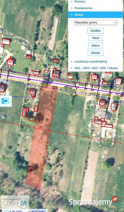 sprzedaży działki Mniów 5000 metrów 28.84m