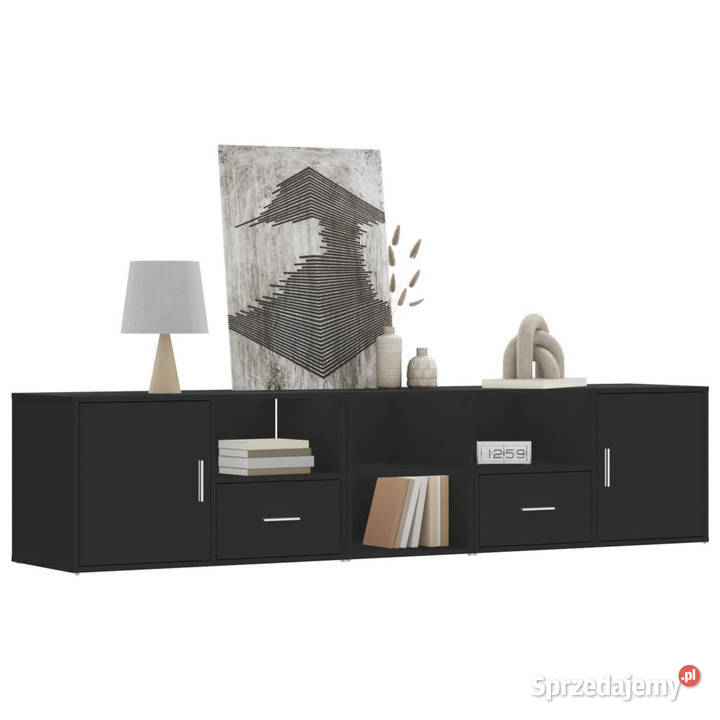 Szafka narożna czarna 200x40x45 materiał Warszawa