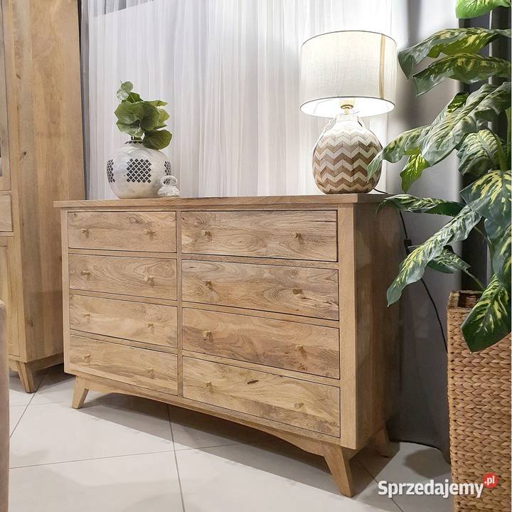 Komoda drewniana BONN 140 z szufladami z mango