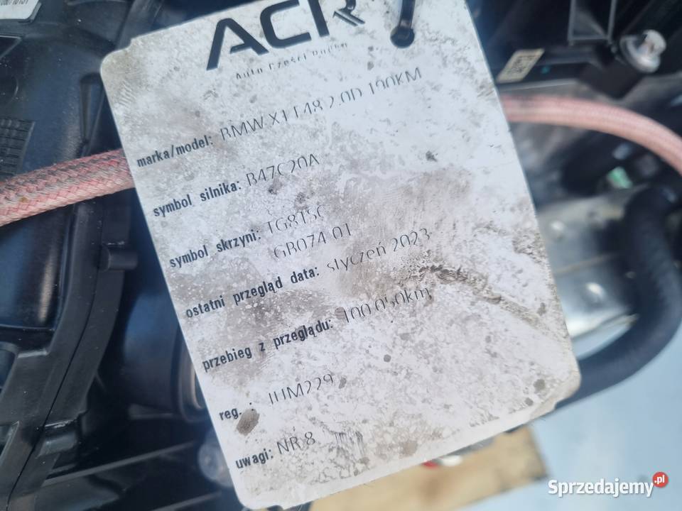 SILNIK BMW X1 F48 20 D DIESEL 190 udokumentowane Rudka sprzedam