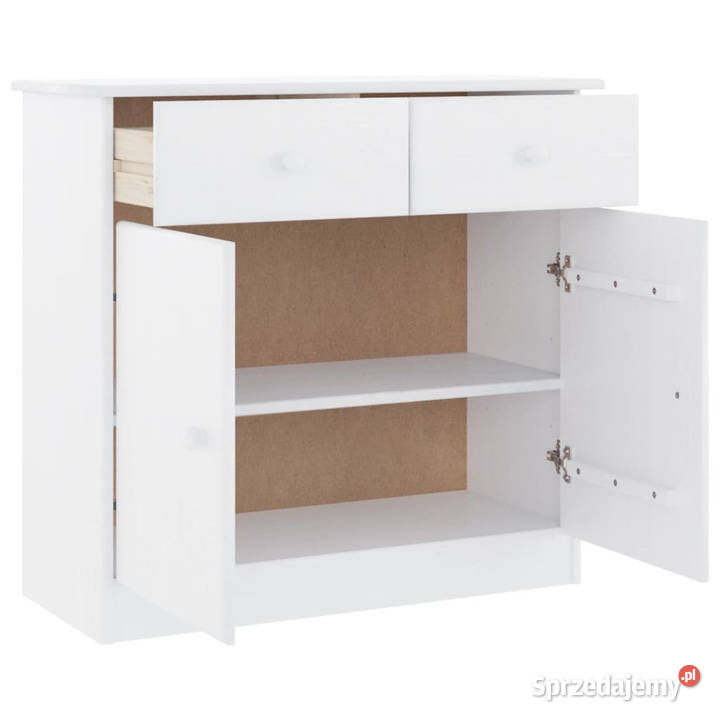 Szafka ALTA biała 77x35x73 lite drewno sosnowe Warszawa