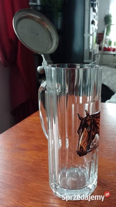 Kufel szklany z pokrywą 05 L Warszawa sprzedam