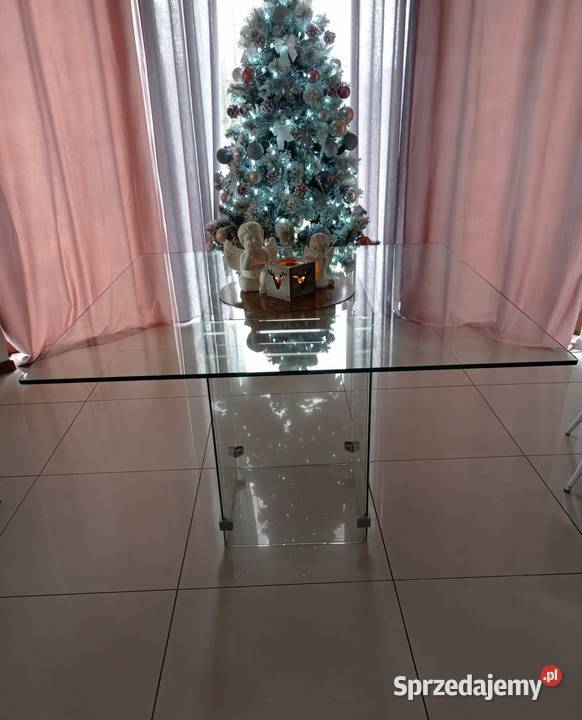 Szklany stół kwadrat 110cm
