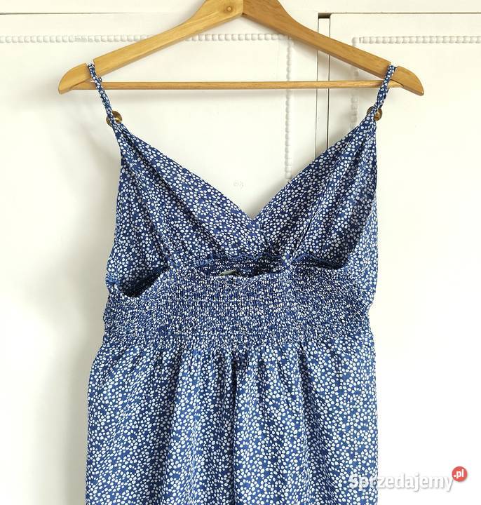 Sukienka HM MAMA XL chabrowa babydoll ditsy Szczecin