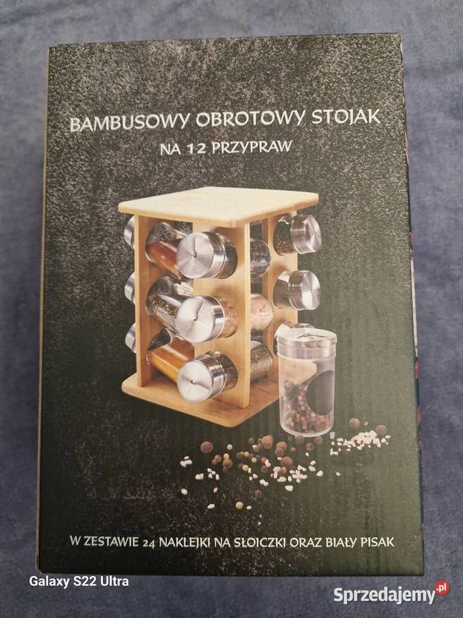 Bambusowy stojak na przyprawy sprzedam