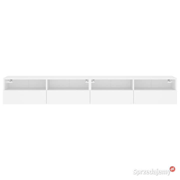 Ścienne szafki TV 2 białe 100x30x30 WM836883 Warszawa