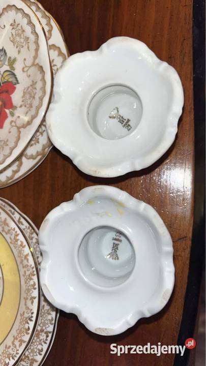 Porcelanowe 2 świeczniki Syg PM Import FRIEDRICH pomorskie Gdańsk
