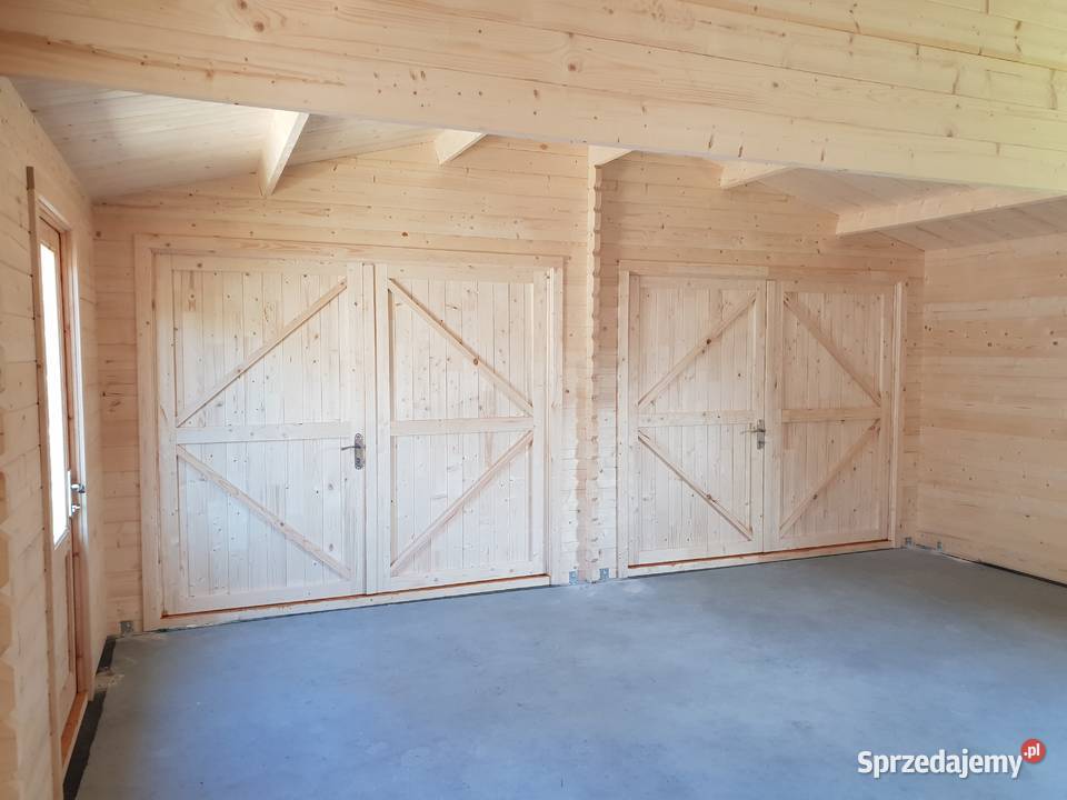 Drewniany garaż dwustanowiskowy warmińsko-mazurskie Mrągowo