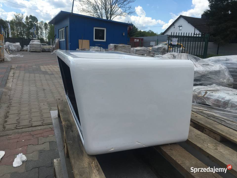 Umywalka wisząca outline biało czarna 90x48 Umywalki Reguły sprzedam