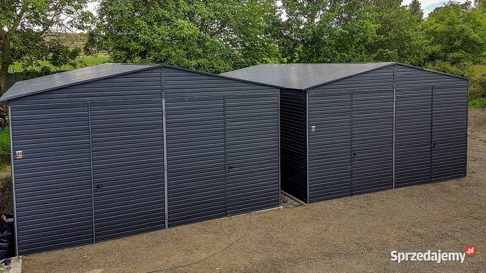 Blaszana montowana hala 6x9m ciemny grafit Kraków