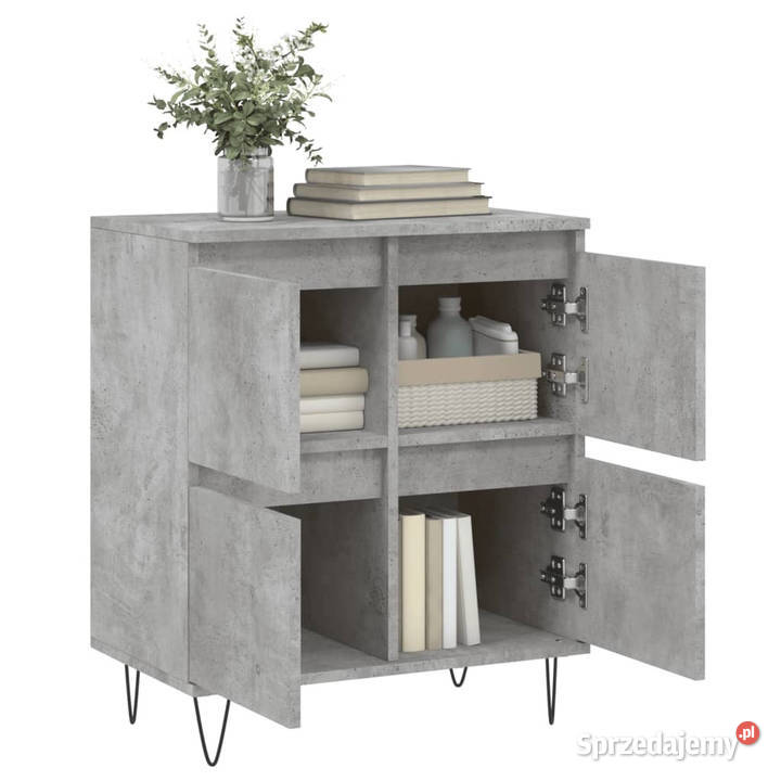 Komoda szarość betonu 60x35x70 materiał
