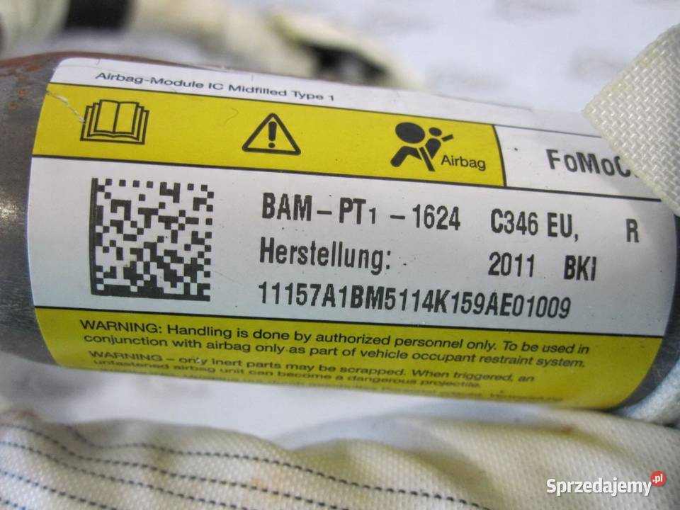 FORD FOCUS MK3 III 12r kurtyna prawa osobowe