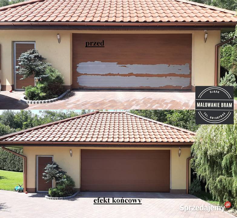 Malowanie BRAMA garażowa RENOWACJA serwis