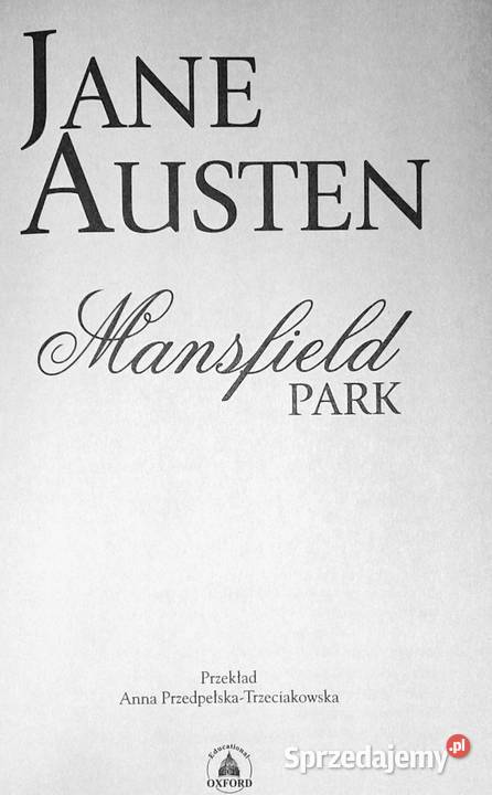 Mansfield Park Jane Austen lubelskie Chełm sprzedam