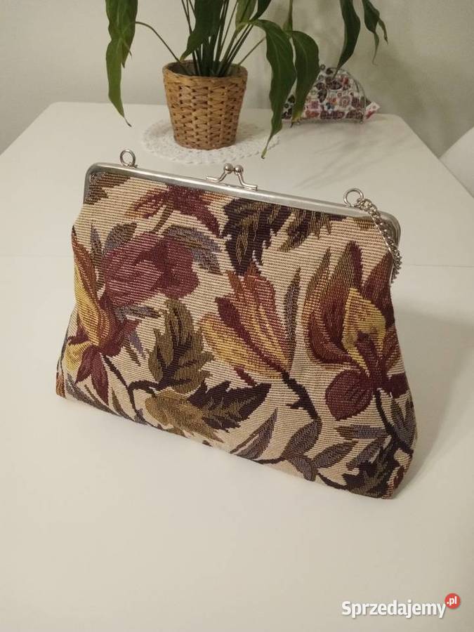 Stylizowana żakardowa torebka vintage Mysłowice