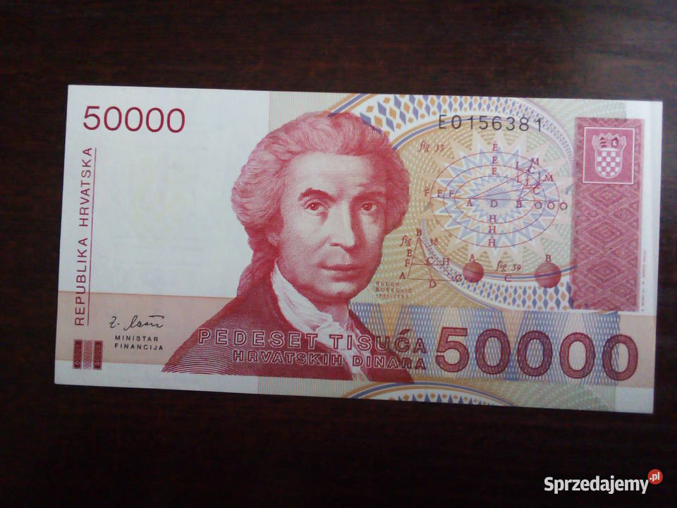 Banknot 50000 dinarów Chorwacja