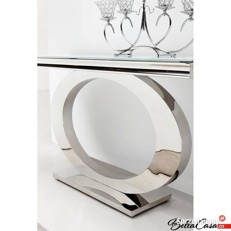 Konsola glamour Dallas blat kamień stylowy stół Warszawa