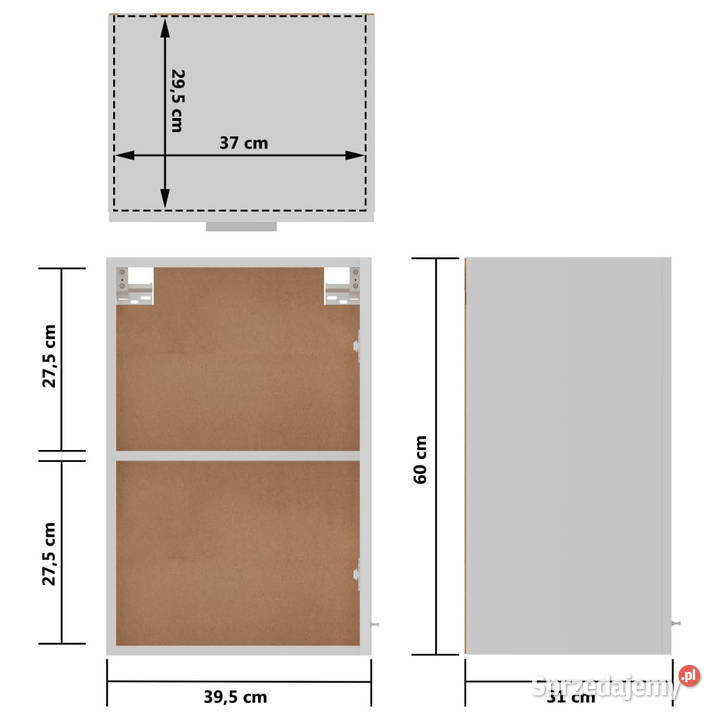 Szafka wisząca biała 395x31x60 materiał Warszawa sprzedam