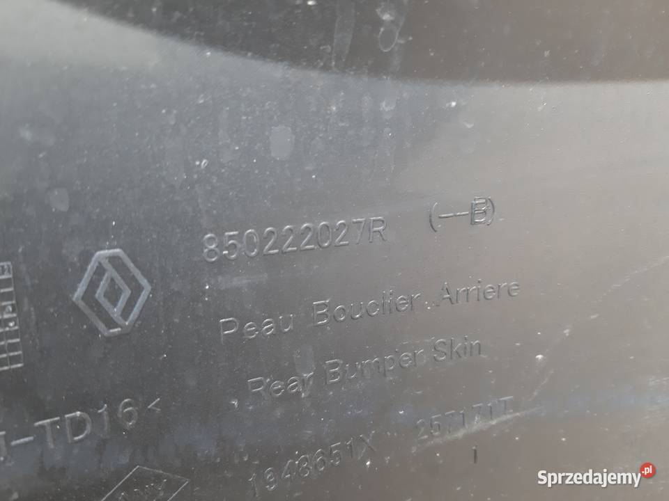 DACIA DUSTER II ZDERZAK TYŁ TYLNY PDC DOKŁADKA Trzciel