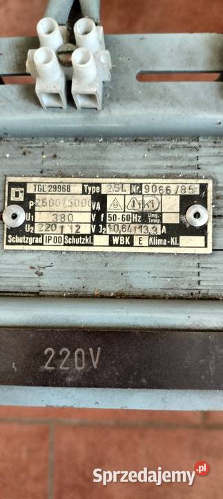 Transformator TGL 2500W5000W Poręba sprzedam