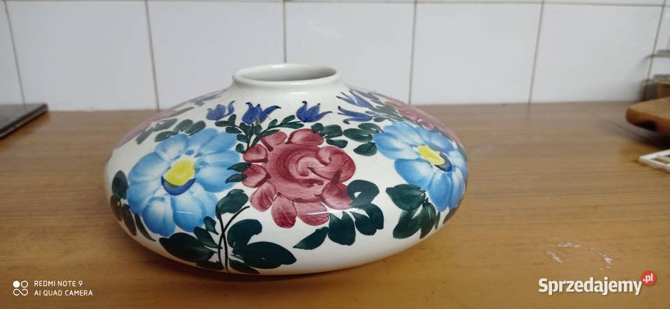 Wazonik średnica 20 niski ceramika Włocławek wielokolorowy Warszawa sprzedam