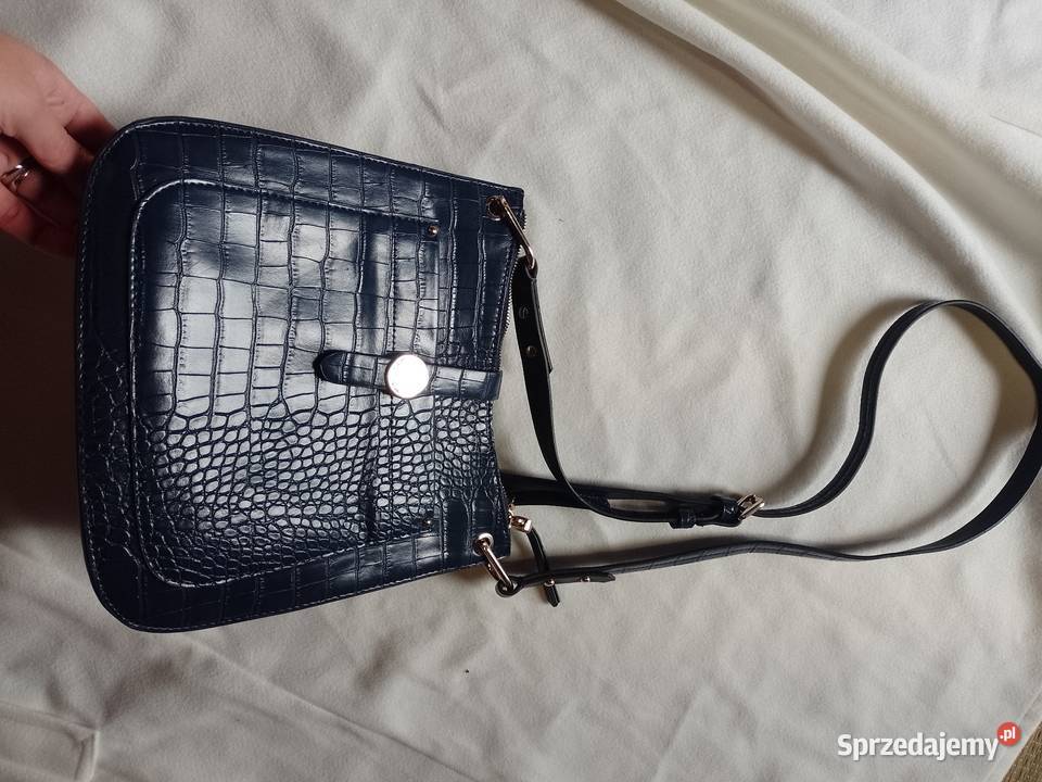 Granatowa torebka na ramię z Londynu listonoszka Kraków