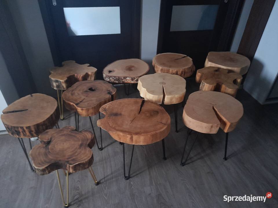 Stolik z plastra drewna duży wybór Dąb akacja Stoliki kawowe i ławy Kołobrzeg