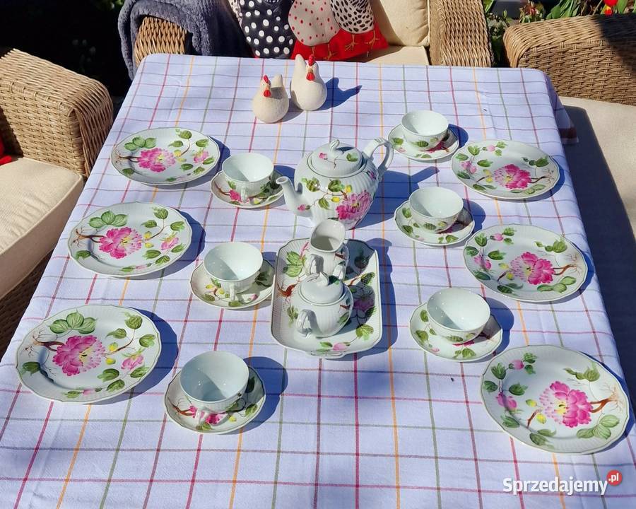 Porcelanowy serwis do herbaty August Wernecke Sadurki