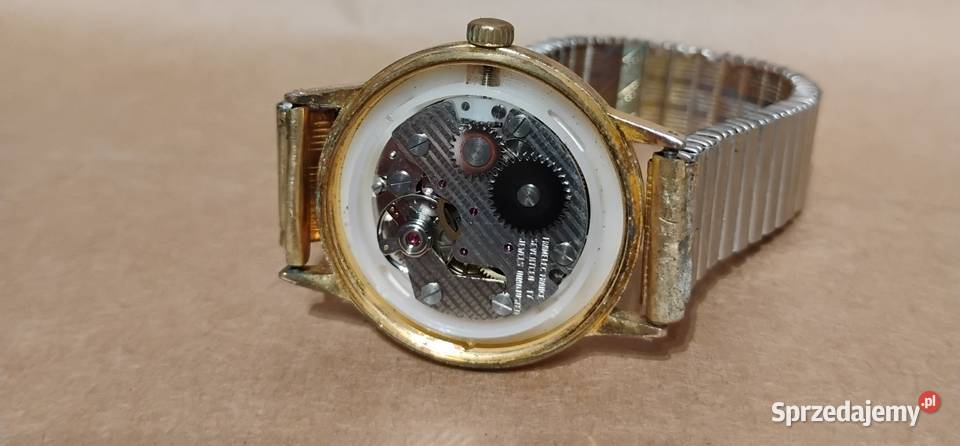 Zegarek Męski Pratina pozłacany 17 kamieni Męskie