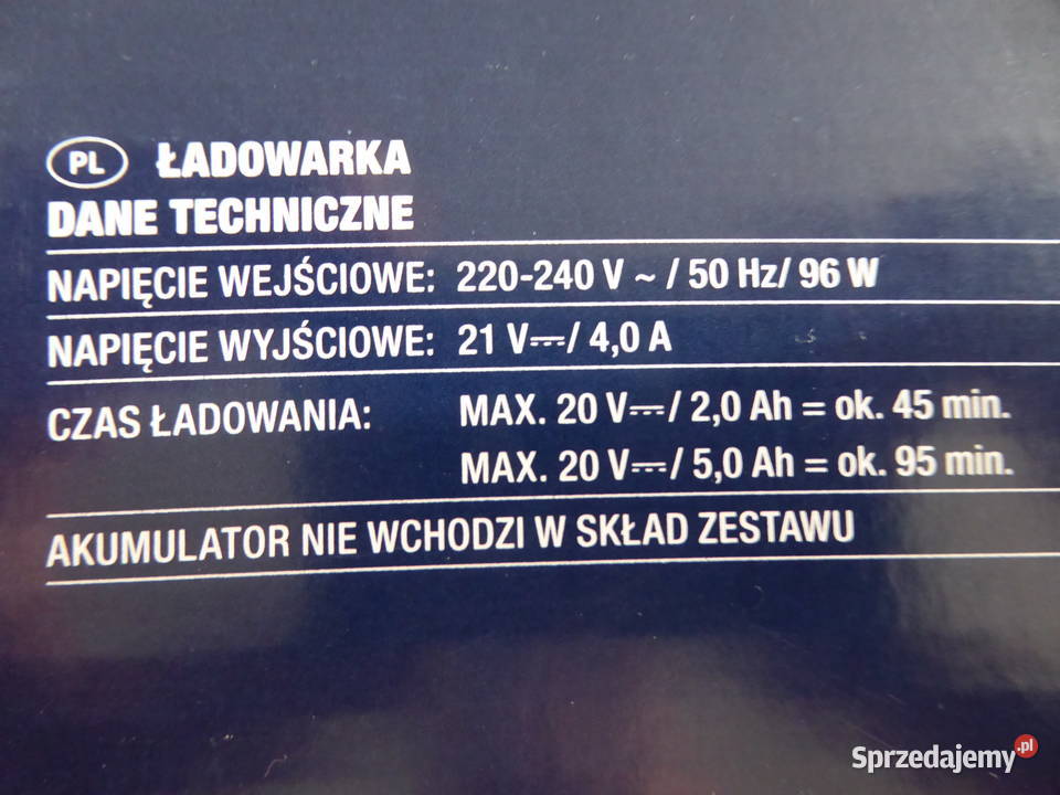 Nieużywana ładowarka 12V24A50W PARKSIDE PLGK 12 sprzedam