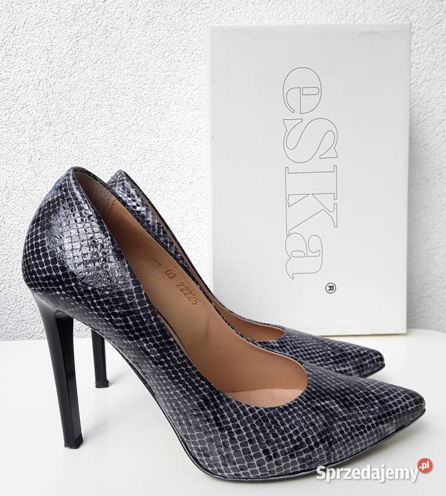 Skórzane lakierowane szpilki r38 Warszawa sprzedam