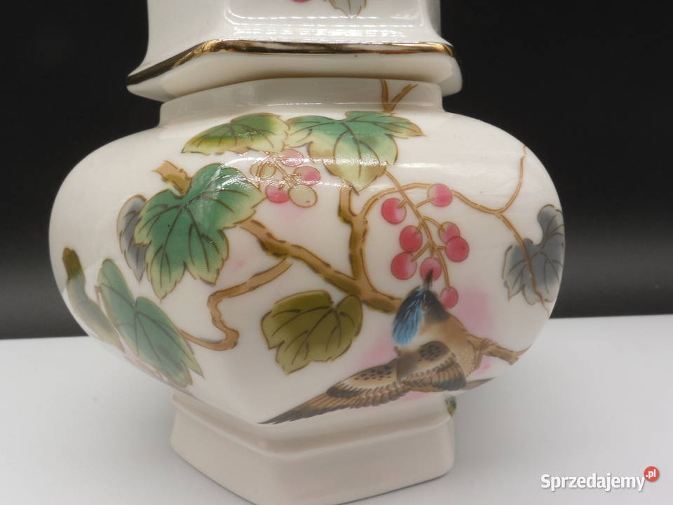 Chiński porcelanowy wazonamfora bomboniera wielkopolskie Raszków