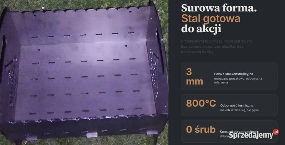 Grill składany mangał palenisko szaszłyki gruba Czechowice-Dziedzice