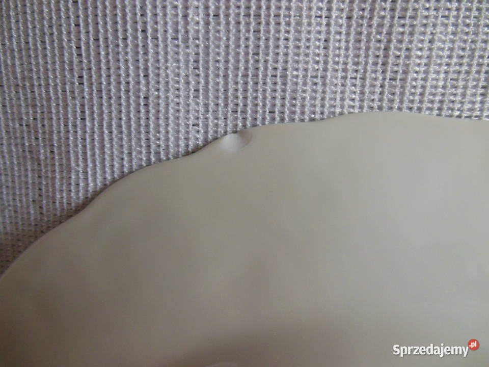 Talerze głębokie w szare kwiaty PRL 2