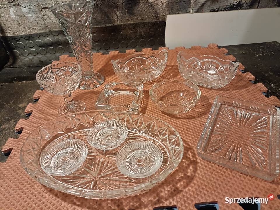 Szklane naczynia ze zdobieniami i Kamionka śląskie Tychy sprzedam