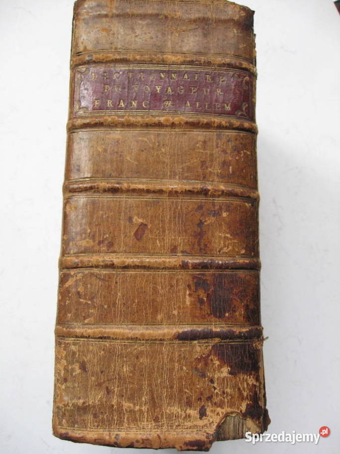 XVIII w Słownik Francuzko Niemiecki oprawa Skóra Poznań