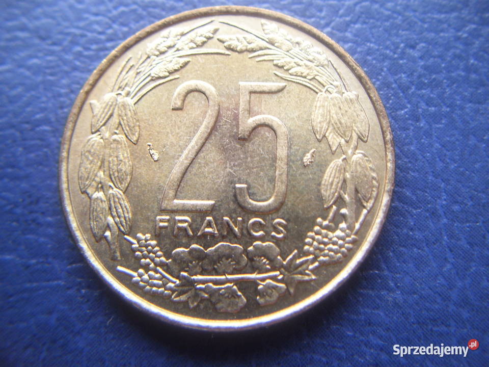 Stare monety 25 frank 1975 Afryka Środkowa Numizmatyka Lesko