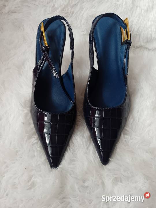 40 Granatowe czółenka Szpilki wieczorowe z małopolskie Kraków sprzedam