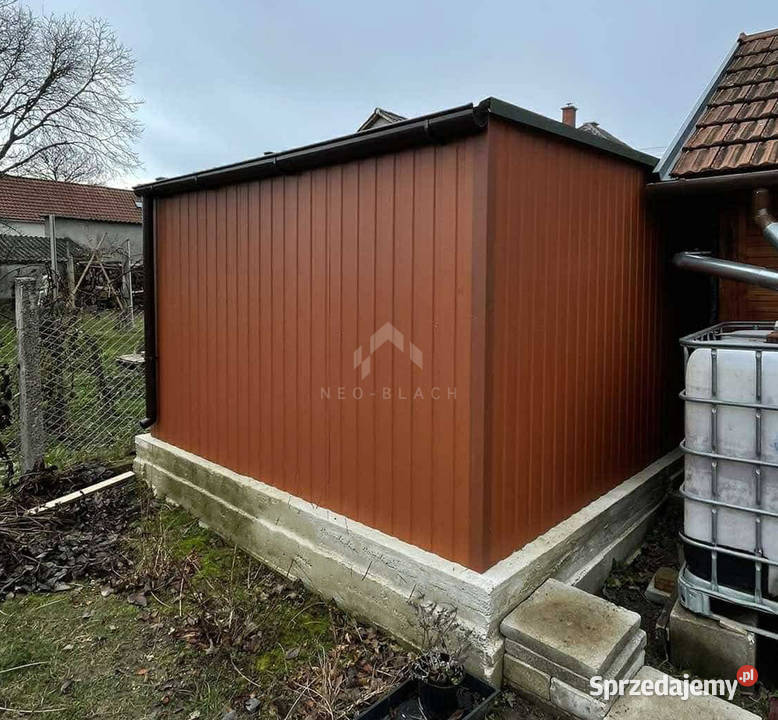 Garaż blaszany 3x6m Brama dwuskrzydłowa dach Dąbrowa Górnicza