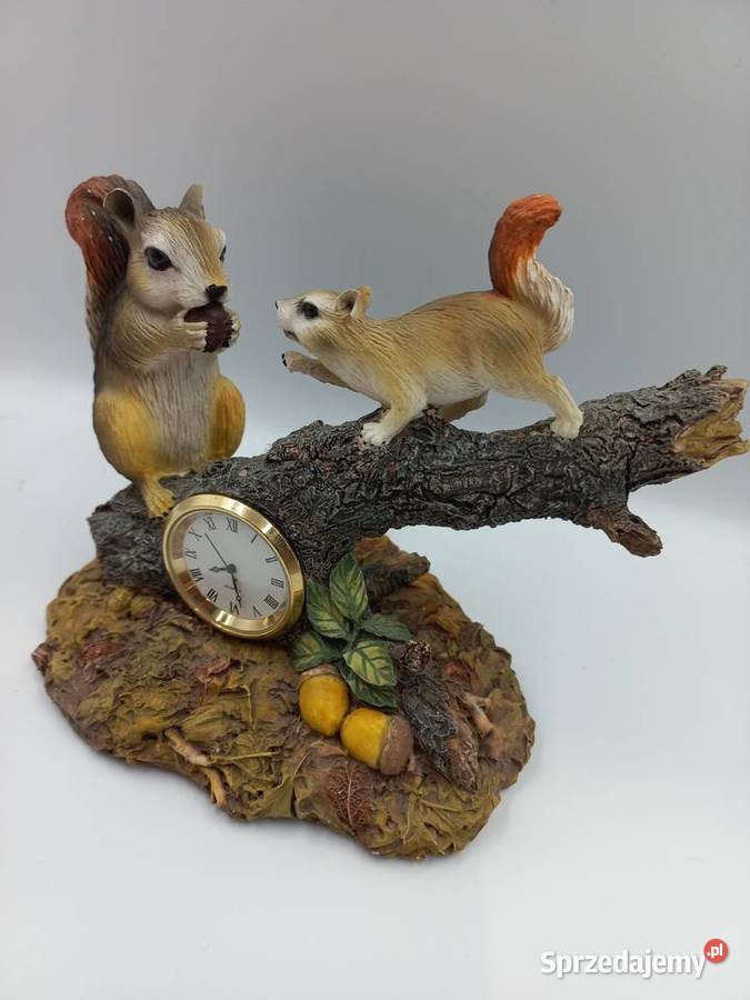 Śliczna figurka z zegarkiem wiewiórki unisex Inowrocław
