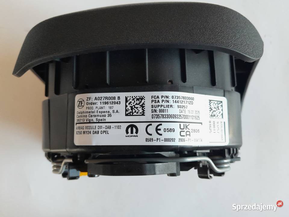 NOWA PODUSZKA AIRBAG KIEROWCY OPEL MOVANO C wielkopolskie Kalisz