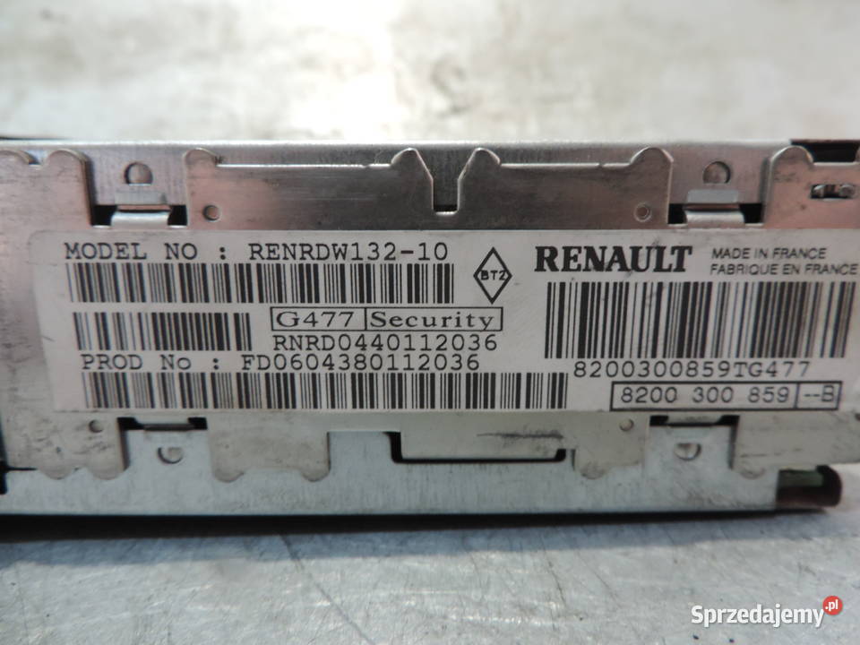 Radio Renault Scenic 2 KOD