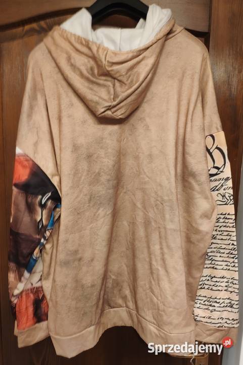 Ogromna nowa bluza lekko ocieplana 5XL jasny Rozmiar 4XL Odzież codzienna Kraków