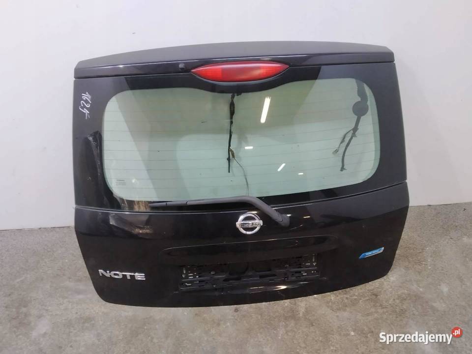 KLAPA TYŁ SZYBA CZARNA Nissan Note I 2004 Rok produkcji 2010 Klapy bagażnika