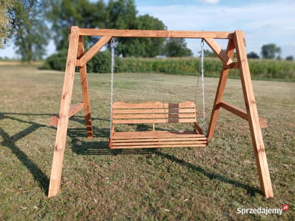 Huśtawka bujawka ogrodowa drewno
