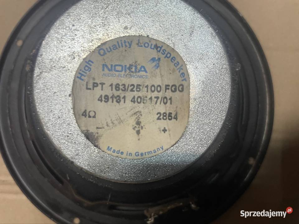 Głośnik głośniki 4 om Nokia audio 17 Sprzęt audio fabryczny Szczecin sprzedam